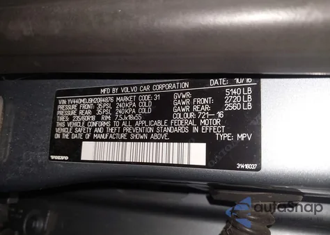 2017 Volvo Xc60 T5 z USA, uszkodzony, nr VIN YV440MDJ9H2084876